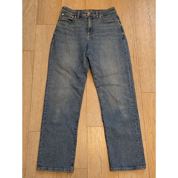 Madewell Denim - Madewell Curvy '90s Straight Jeans Medium Wash High Rise Straight Leg Stretch 29